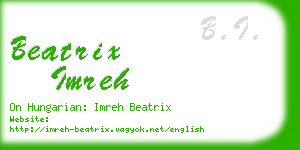 beatrix imreh business card